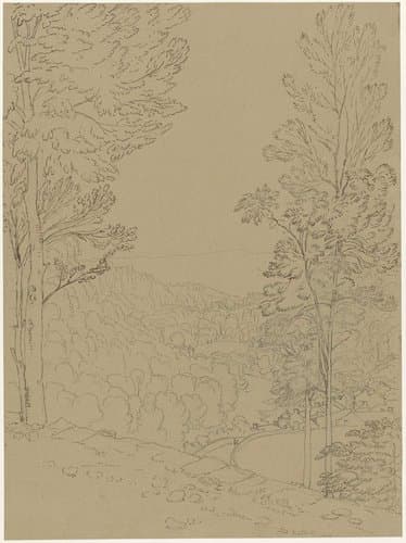 Landschap te Matlock in Derbyshire by William Turner of Oxford