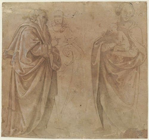 Staande Madonna met twee heiligen by Bartolommeo (Fra)