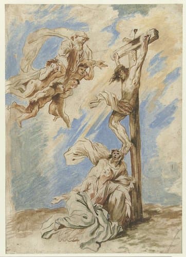 Christus aan het kruis by Giovanni Benedetto Castiglione