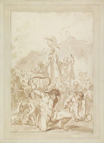 De aanbidding van de koperen slang by Giovanni Battista Cipriani
