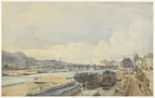 Gezicht over de Seine ter hoogte van de Pont des Arts by Thomas Shotter Boys