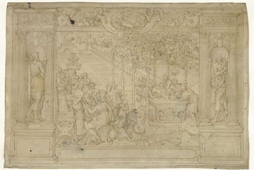 Allegorie op de muziek by Theodoor Loockemans