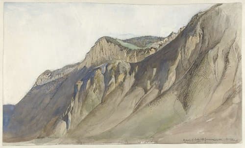 Bergkam aan het Meer van Genève by John Ruskin