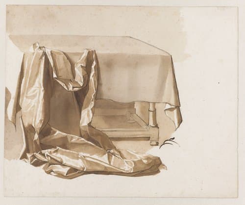 Draperie op een tafel by Jan de Bisschop