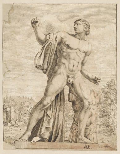 Een van de Dioscuren op het Quirinaal te Rome by anonymous