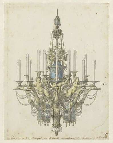 Design for a chandelier by Jean Démosthène Dugourc