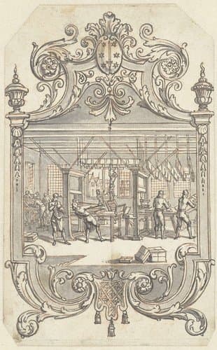 Interieur van drukkerij Enschedé in Haarlem by Adolf van der Laan