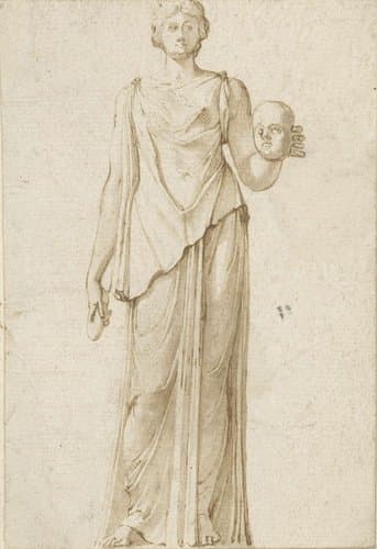 De muze Thalia by Jan de Bisschop