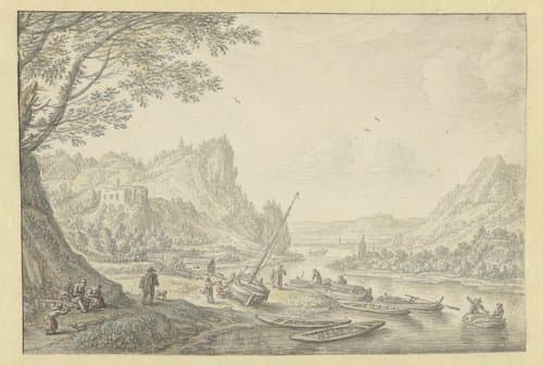 Gefantaseerd Rijngezicht by Herman Saftleven