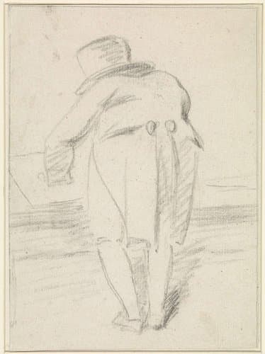 Portret van Hendrik de Flines op de rug gezien by anonymous