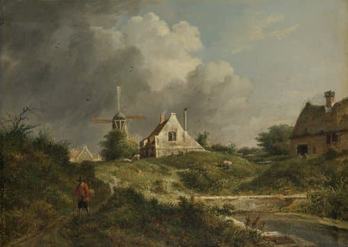 Landschap in het Gooi by Jan Hulswit