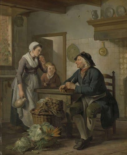 Morgenbezoek by Adriaan de Lelie