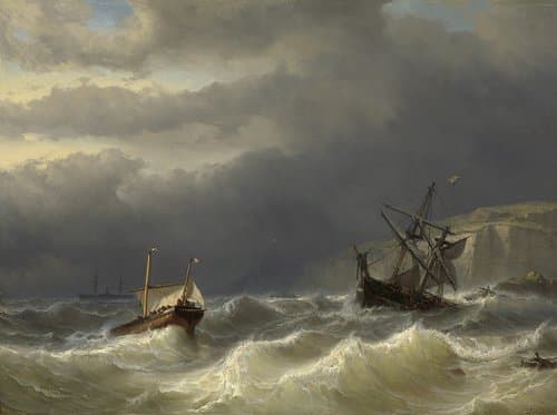 Storm in the Strait of Dover by Louis Meijer