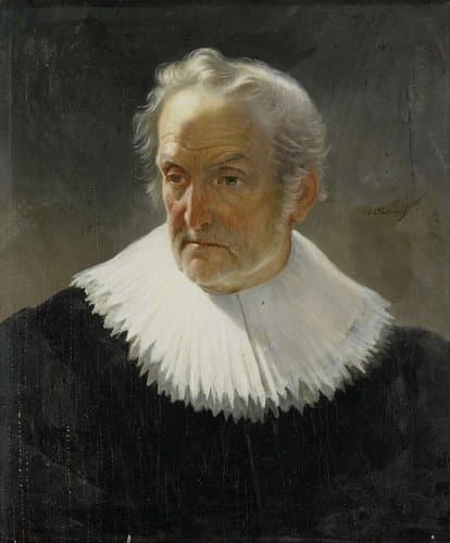 Een oude man in zeventiende-eeuws kostuum by Christiaan Julius Lodewijk Portman