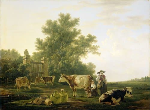 Melktijd by Jacob van Strij