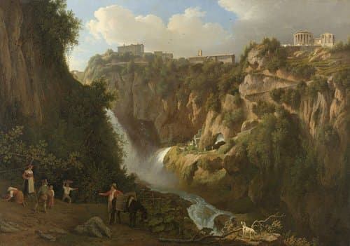 De waterval van Tivoli by Abraham Teerlink
