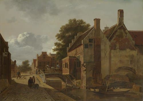 De Kalvermarkt te Den Haag by Jean François Valois