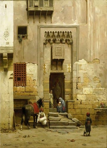 Binnenplaats van een huis te Caïro by Willem de Famars Testas