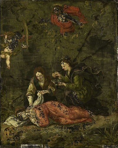 Death of St Cecilia by anonymous; Hieronymus Wierix