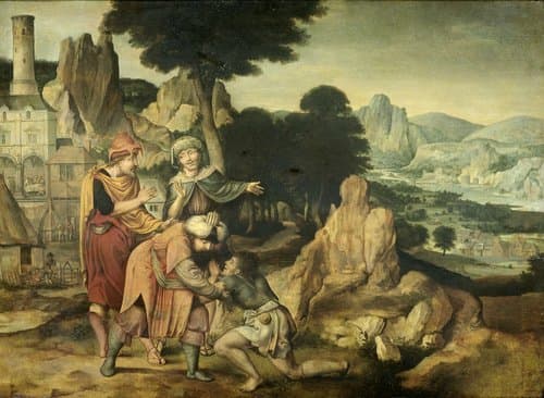 De gelijkenis van de verloren zoon by Cornelis Massijs