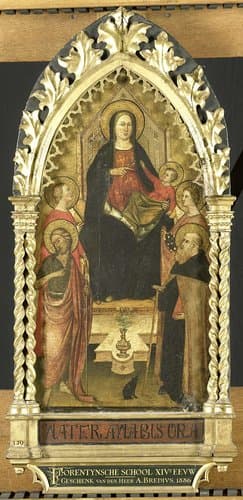 Maria met kind en vier heiligen by anonymous