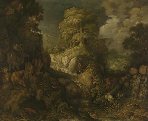 Elia door de raven gevoed by Roelant Savery