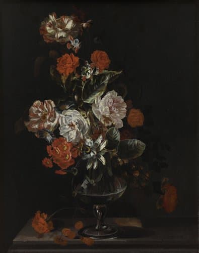 Stilleven met bloemen by Jacob Campo Weyerman