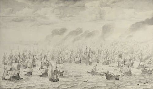 The Battle of Terheide, 10 August 1653: an episode from the First Anglo-Dutch War (1652-54) by Willem van de Velde (I)
