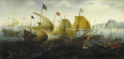 The Battle of Cadiz by Aert Anthonisz