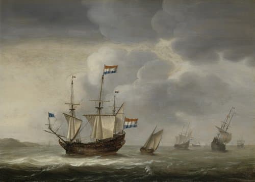 Ships off the Coast by Jacob Gerritz Loef