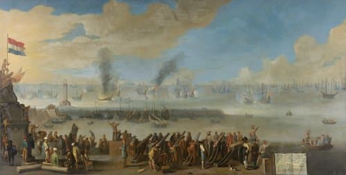 De zeeslag bij Livorno, 14 maart 1653 by anonymous