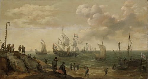 Ships off a Coast by Adam Willaerts