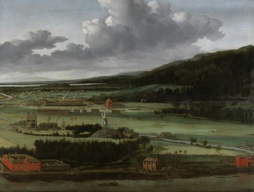 De geschutgieterij van Hendrik Trip in Julita Bruk in Zweden by Allaert van Everdingen