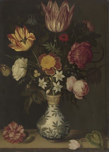 Still Life with Flowers in a Wan-Li Vase by Ambrosius Bosschaert