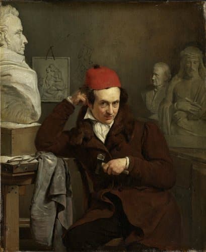 Portret van Louis Royer (1793-1868). Beeldhouwer by Charles van Beveren