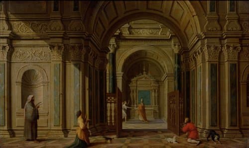 The Archangel Gabriel Appearing to Zacharias by Nicolaes de Giselaer