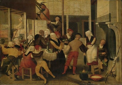 Party in a Brothel by Brunswijkse Monogrammist
