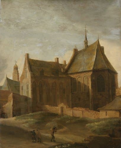 Het Agnietenklooster te Utrecht by Pieter des Ruelles