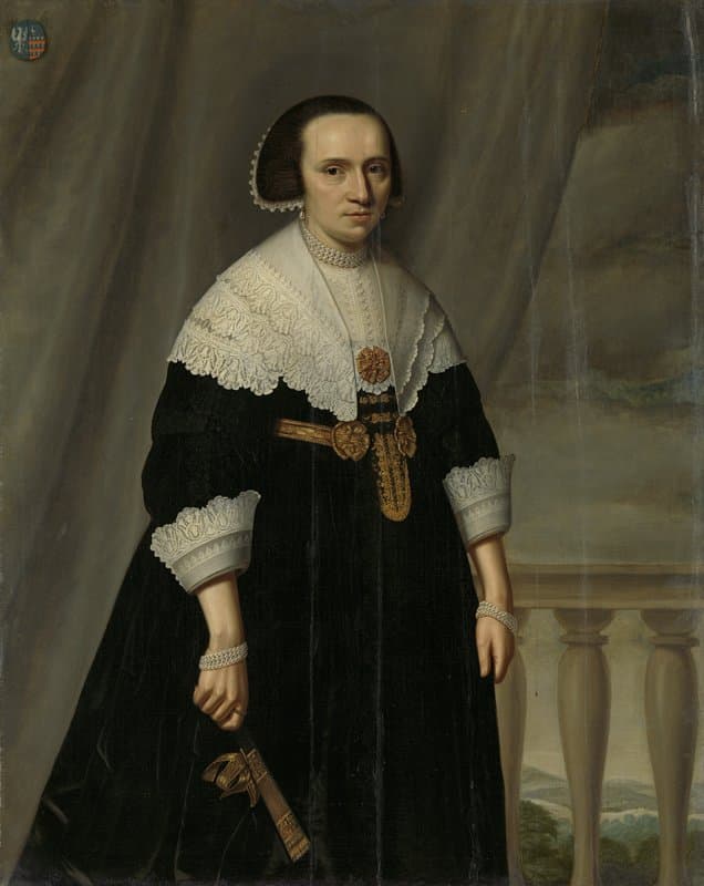 Portret van een vrouw by Dirck van Santvoort