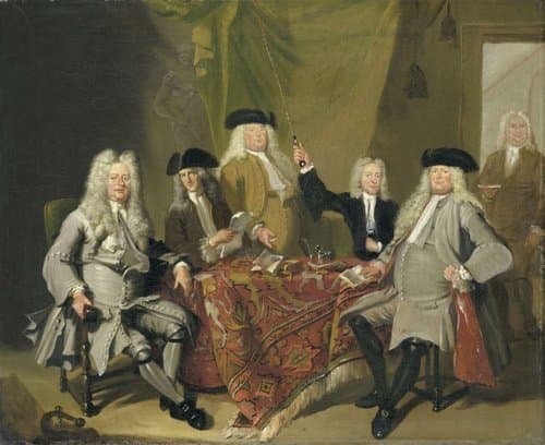 Inspectors of the Collegium Medicum in Amsterdam by Cornelis Troost