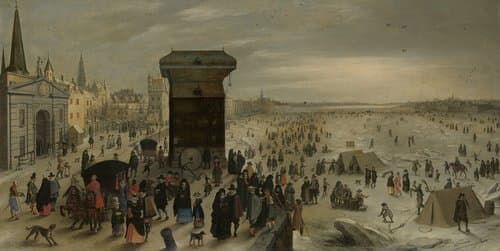 Het Kranenhoofd aan de Schelde te Antwerpen by Sebastiaen Vrancx