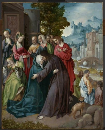 Christus neemt afscheid van Maria