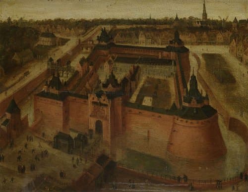 Bird's-eye View of the Vredenburg (Vredeborch) Castle in Utrecht by anonymous