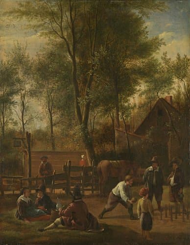 De kegelaars by Jan Havicksz. Steen