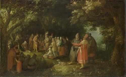 Johannes de Doper predikend by David Vinckboons