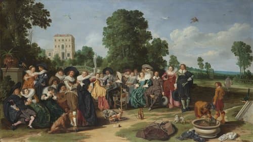 De buitenpartij by Dirck Hals