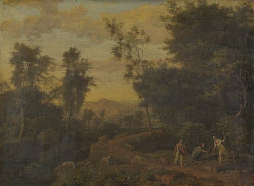 Diana en haar nimfen op jacht by Abraham Genoels