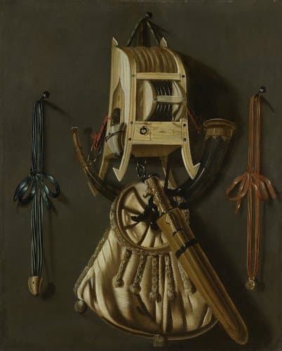 Still Life with Implements of the Hunt by Johannes Leemans