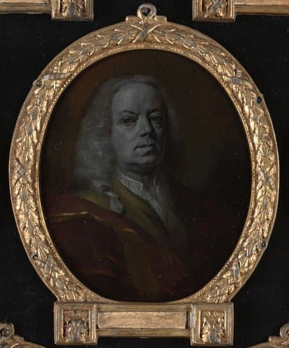 Portret van Frans Greenwood, miniaturist, glasgraveur en dichter te Dordrecht by Aert Schouman