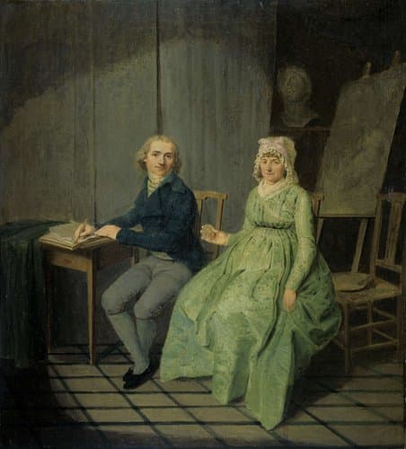 Een schilder met zijn vrouw by Wybrand Hendriks